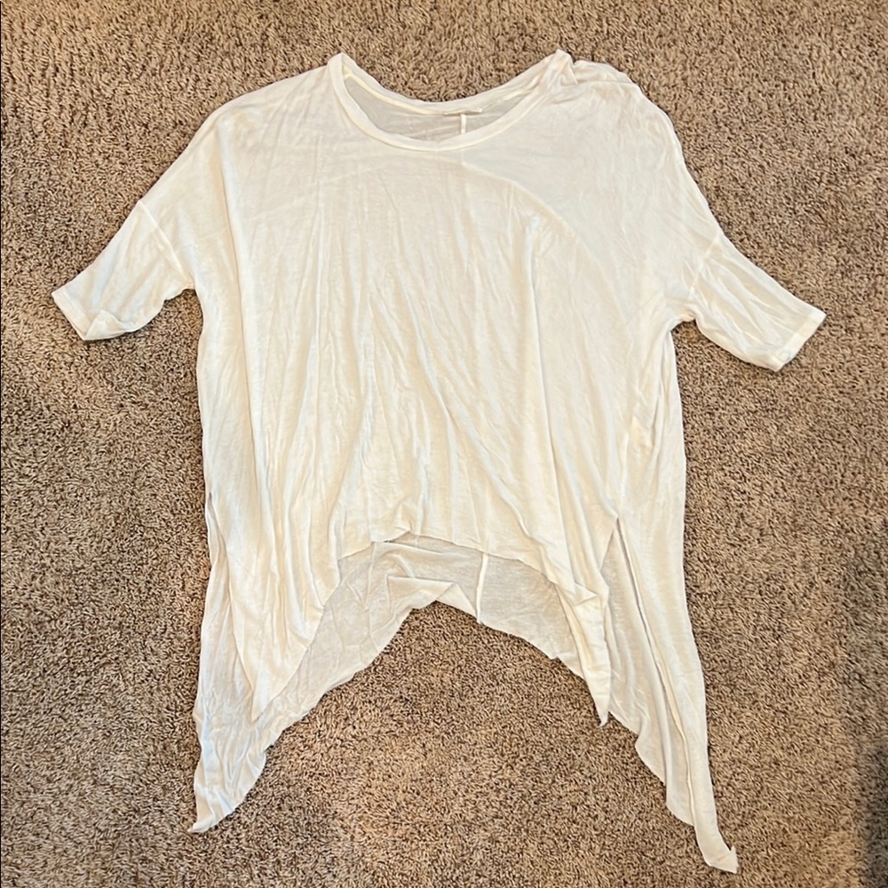 Women's White Asymmetrical Top